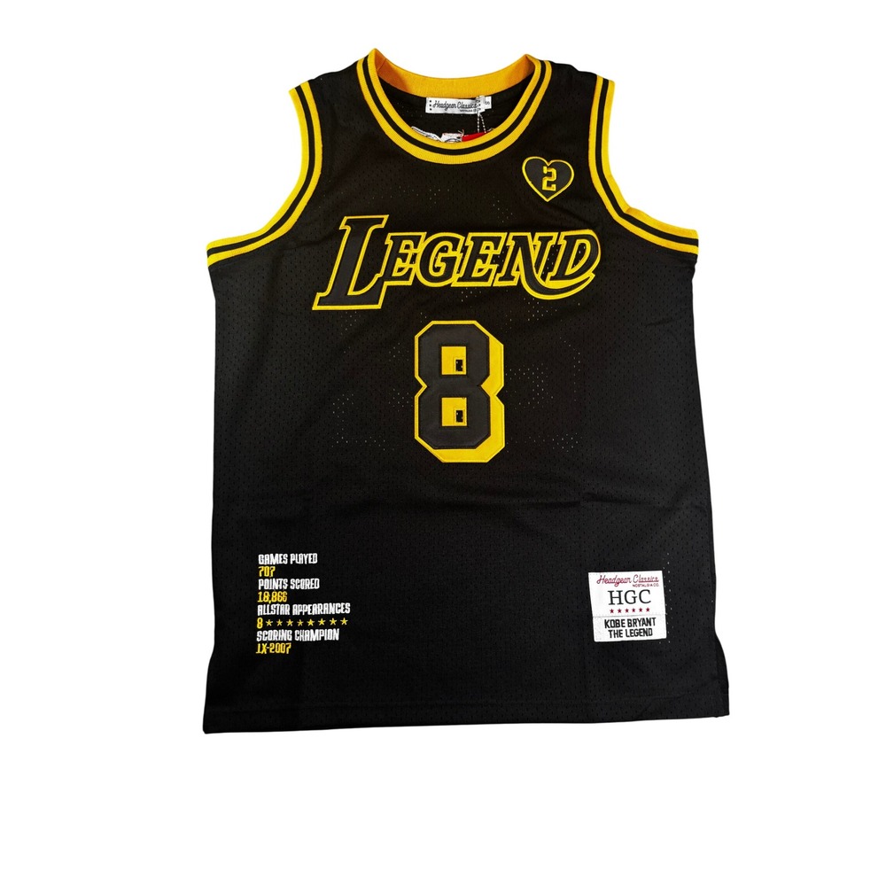 Headgear Classic Kobe Bryant The Legend Mamba Basketball Jersey Black Size Small